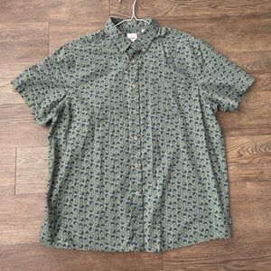 Men's Green coconut button up Shirt